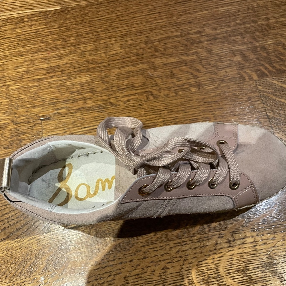 Sam Edelman Espadrille Wedge Shoe -Blush suede - Picture 8 of 12